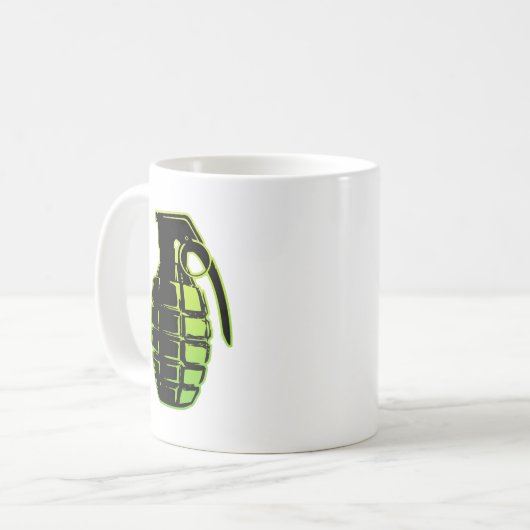 Handgranate - Grün Kaffeetasse (Vorderseite Links)