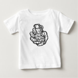Handgranate im Stil von Comicen Baby T-shirt