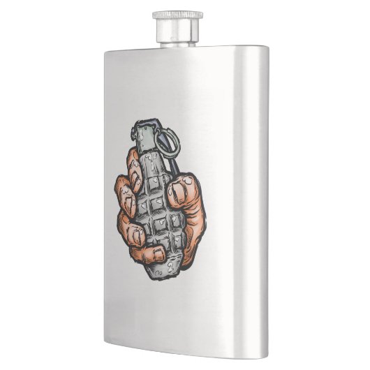 Handgranate im Stil von Comicen Flachmann (Links)