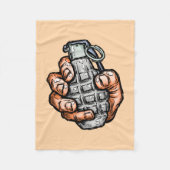 Handgranate im Stil von Comicen Fleecedecke (Vorderseite)