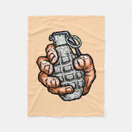 Handgranate im Stil von Comicen Fleecedecke
