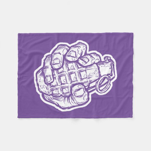 Handgranate im Stil von Comicen Fleecedecke (Vorderseite (Horizontal))