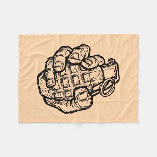 Handgranate im Stil von Comicen Fleecedecke (Vorderseite (Horizontal))