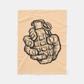 Handgranate im Stil von Comicen Fleecedecke (Vorderseite)