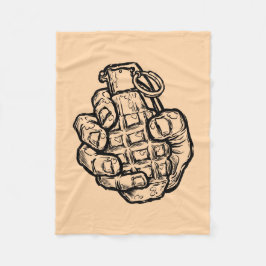 Handgranate im Stil von Comicen Fleecedecke