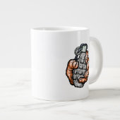 Handgranate im Stil von Comicen Jumbo-Tasse (Vorderseite Rechts)