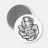 Handgranate im Stil von Comicen Magnet (Vorderseite/Rückseite)
