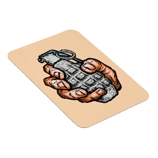 Handgranate im Stil von Comicen Magnet (Rechte Seite)