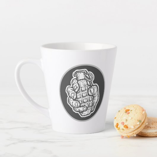 Handgranate im Stil von Comicen Milchtasse (Beispiel)