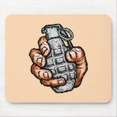 Handgranate im Stil von Comicen Mousepad (Vorne)