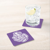 Handgranate im Stil von Comicen Rechteckiger Pappuntersetzer (Vor Ort)