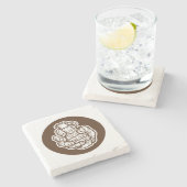 Handgranate im Stil von Comicen Steinuntersetzer (Seitenansicht)