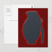 Handgranate Postkarte (Vorne/Hinten)