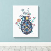 Handgranatvase von Blume Leinwanddruck (Insitu (Holzboden))