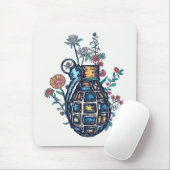 Handgranatvase von Blume Mousepad (Mit Mouse)
