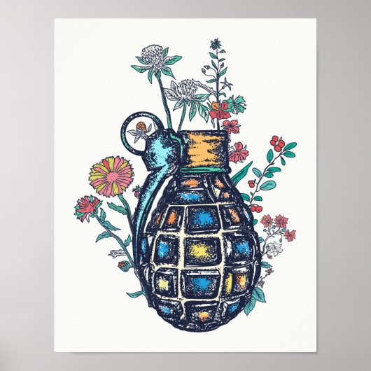 Handgranatvase von Blume Poster (Vorne)