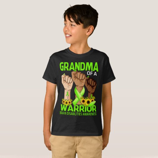 Handgranma eines Warrior-Gehirnbehinderungs-Progra T-Shirt (Vorne ganz)
