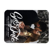 Handgriff Overlay-Foto Save the Date Magnet (Horizontal)
