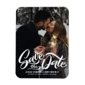 Handgriff Overlay-Foto Save the Date Magnet (Vertikal)