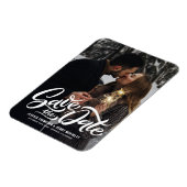 Handgriff Overlay-Foto Save the Date Magnet (Linke Seite)