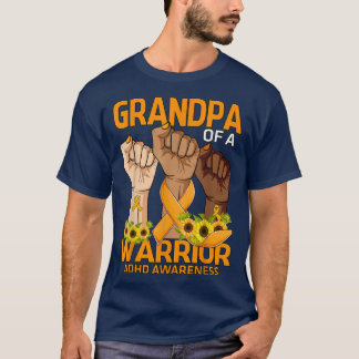 Handgroßvater eines Kriegers ADHS Awareness Sonnen T-Shirt