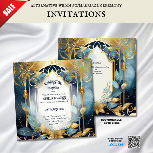 HANDHABUNG AQUAMARINER GOLD EINLADUNG
