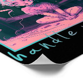 Handhabung mit Care Pastel Goth Kawaii Anime Menhe Poster (Ecke)