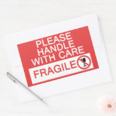 Handhabung mit Pflegeaufkleber Rechteckiger Aufkleber (Umschlag)