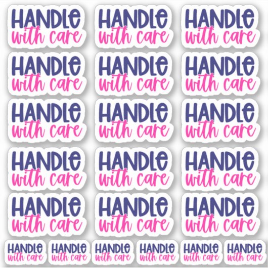 Handhabung mit Vorsicht - Vinyl-Aufkleber Aufkleber (Vorderseite)