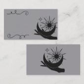 Handhaltender Mond und Sonne Visitenkarte (Vorne/Hinten)