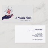 Handhaltung Holistische Herzmedizin Visitenkarte (Vorne/Hinten)
