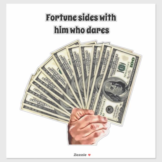 Handhaltung Hundert Dollar Scheine Geld Kunst Aufkleber (Blatt)