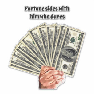 Handhaltung Hundert Dollar Scheine Geld Kunst Aufkleber