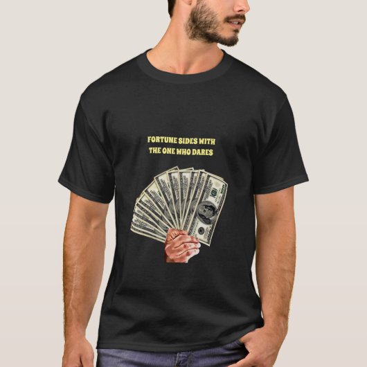 Handhaltung Hundert Dollar Scheine Geld Kunst T-Shirt (Vorderseite)