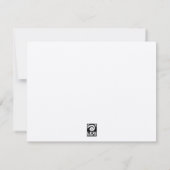 Handhaltung über Sternen Dankeskarte (Rückseite)