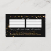 Handhandhandschuhe - line Art Illustration - Gold Visitenkarte (Rückseite)