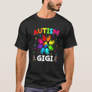 Handheben Autismus-Bewusstsein Gigi Familiensuppor T-Shirt