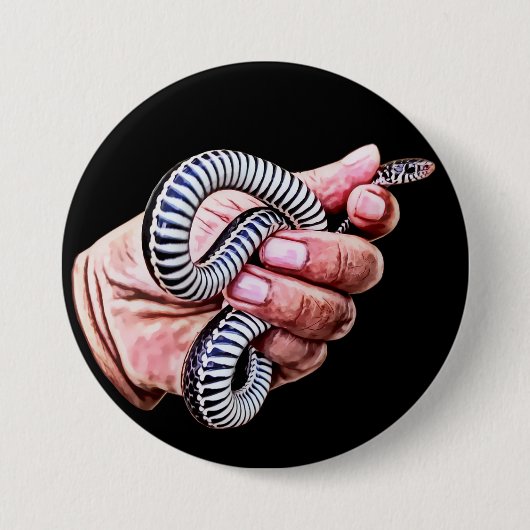 Handheld Baby Schlange Reptil Art Button (Vorderseite)