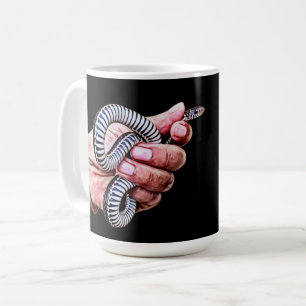 Handheld Baby Schlange Reptil Art Kaffeetasse