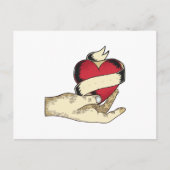 Handheld-Herz Postkarte (Vorderseite)