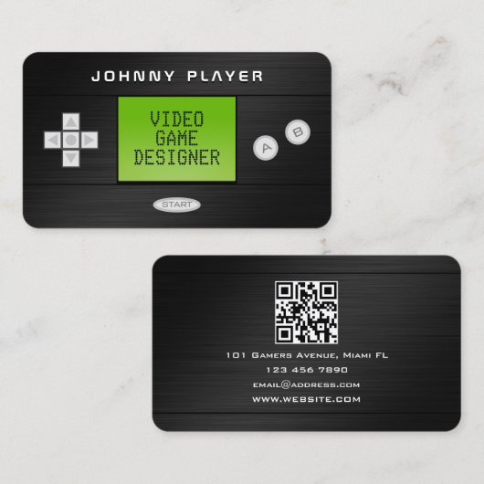 Handheld-Imitate für Videospiele Visitenkarte (Vorne/Hinten)