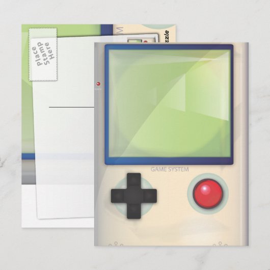 Handheld-Spielkonsole Postkarte (Vorne/Hinten)