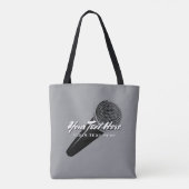 Handheld-Vokalmikrofon-Mic-Design personalisiert Tasche (Rückseite)