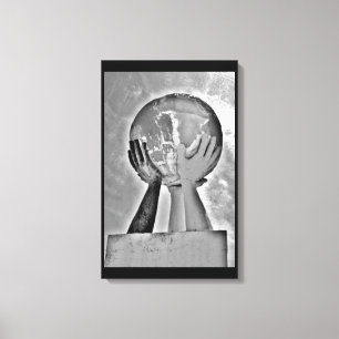 Handhelfen Leinwanddruck