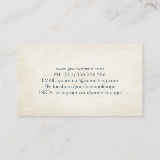 Handhelfer Baum - Aquarell-Blätter Business Ca Visitenkarte (Rückseite)