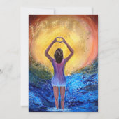 Handherz Dankeskarte (Vorderseite)