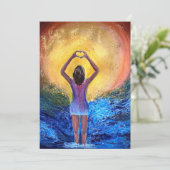 Handherz Dankeskarte (Stehend Vorderseite)