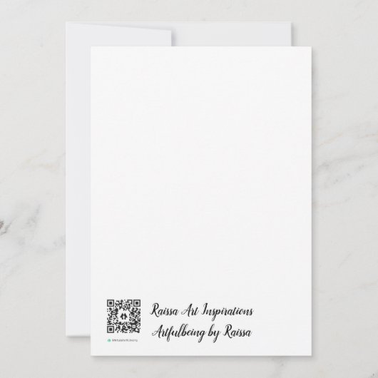 Handherz Dankeskarte (Rückseite)