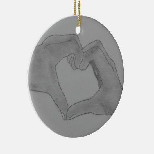 Handherz Keramik Ornament (Rechts)