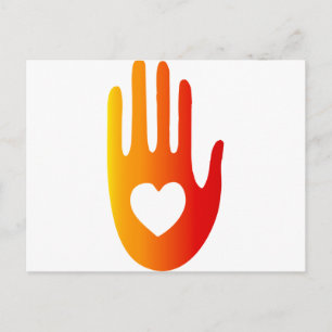 Handherz Postkarte